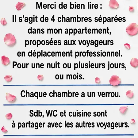 Chez Particulier Centre-ville Gare A 20 Min Pied 홈스테이